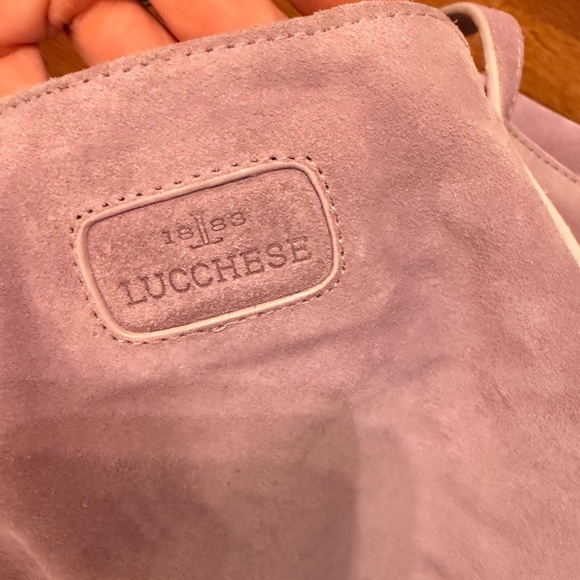 Lucchese Soft Purple Suede Tote - Picture 7 of 7